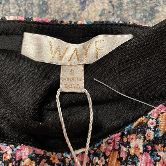 WAYF floral silk peplum tank NWT - Picture 4 of 6